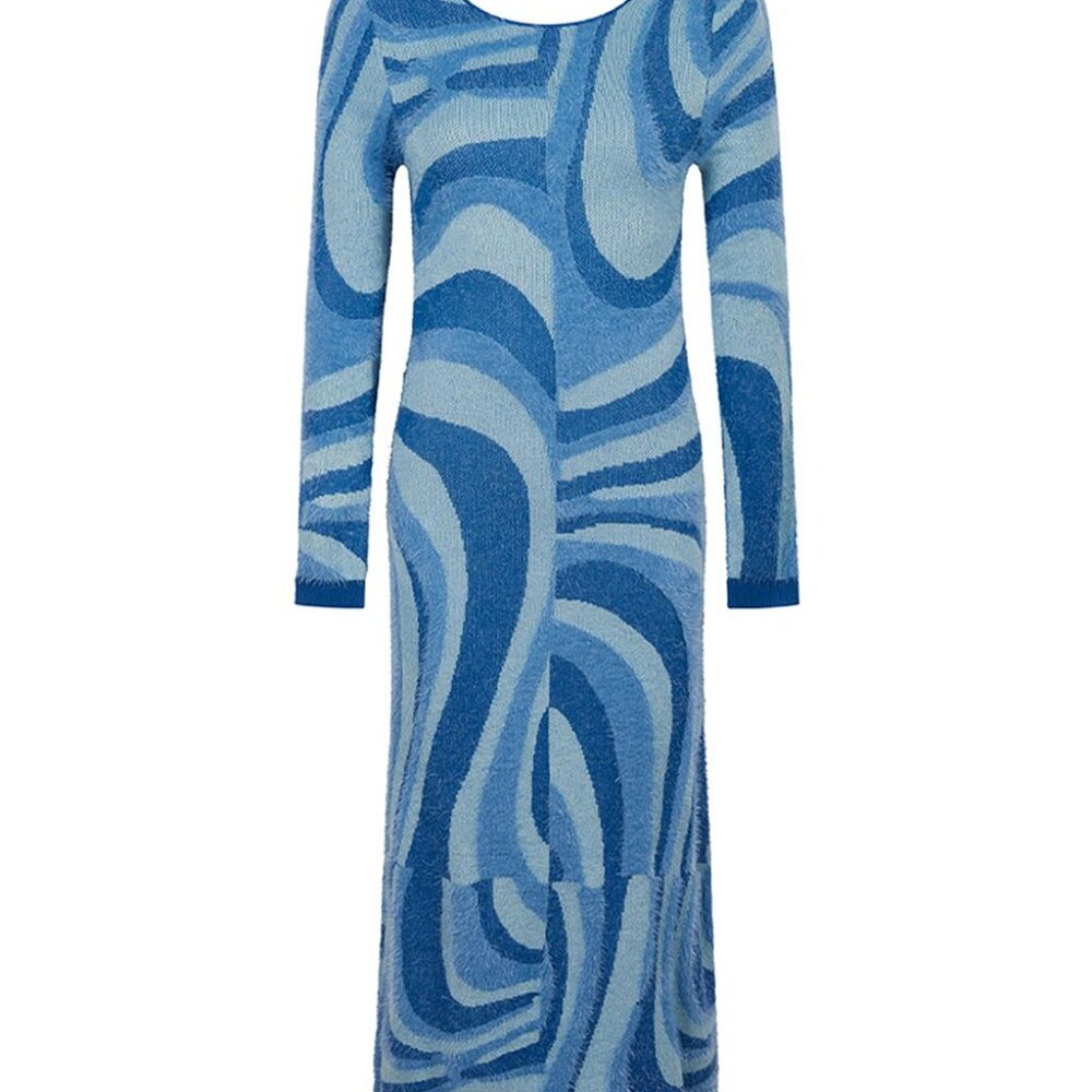 BRAND NEW Size 6 House of Sunny Blue moon Knitted Dress